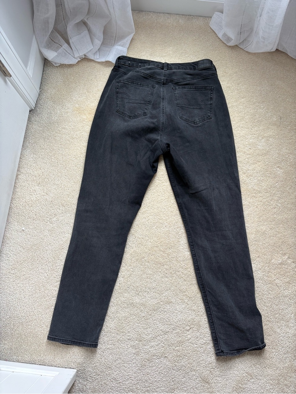 American Eagle Black Curvy Mom Jeans